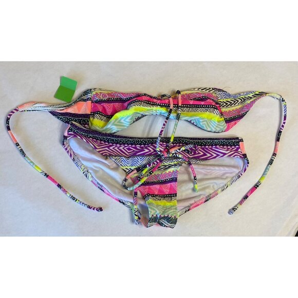 Merona M Gray & Yellow Striped Full-Zip Hoodie Black Alien Tee & Pink Bikini Set - Picture 11 of 14